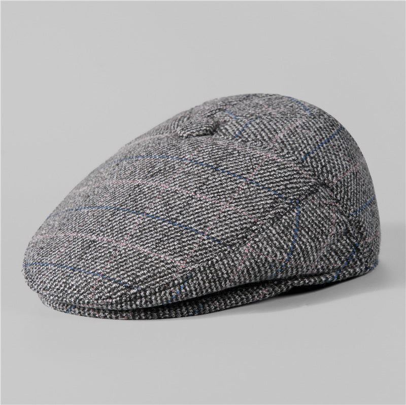 Quilted Earflap Flat Cap