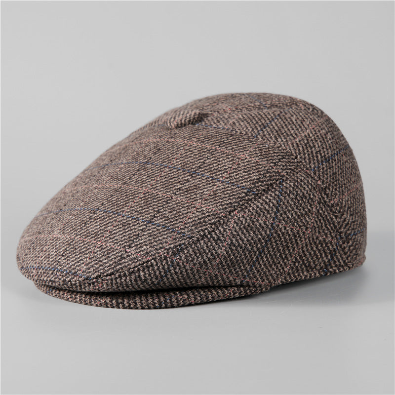 Quilted Earflap Flat Cap