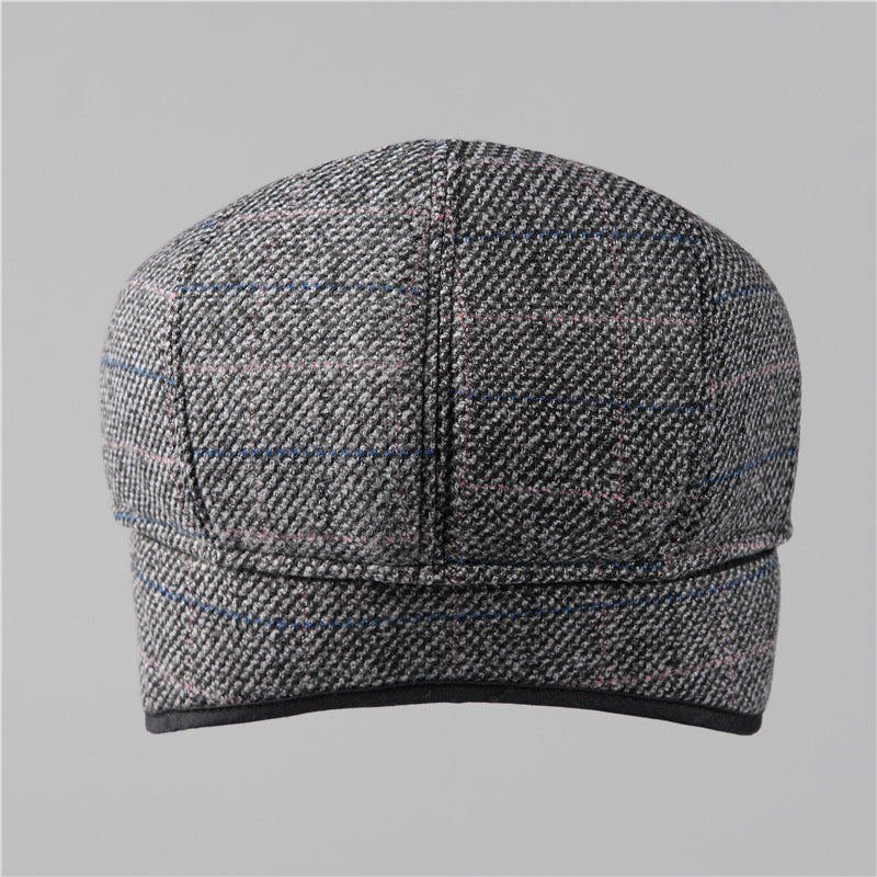 Quilted Earflap Flat Cap