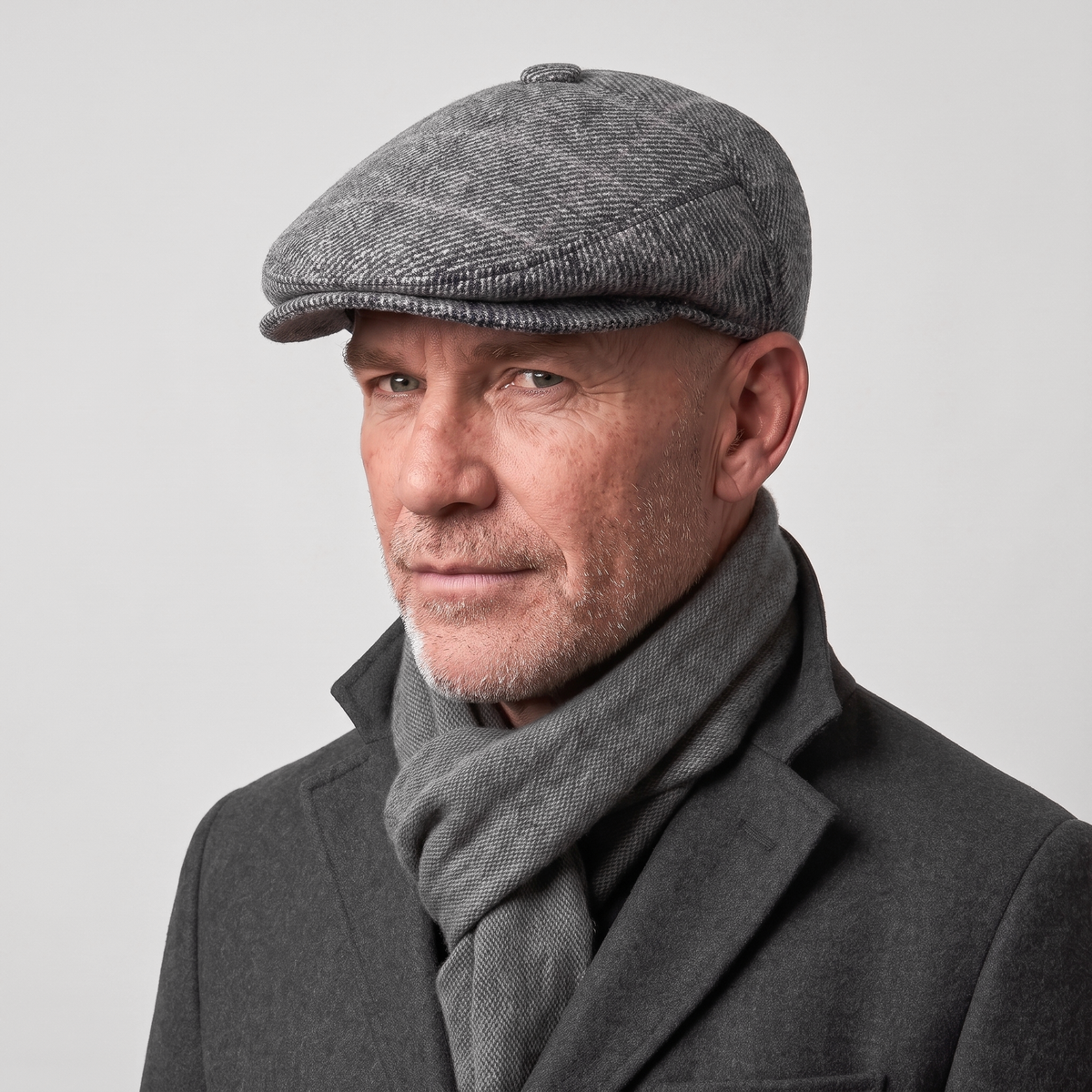 Quilted Earflap Flat Cap